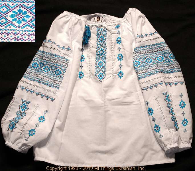 AllThingsUkrainian.com  Embroidered Blouse # WS104372 