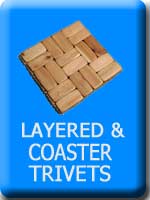 Layered Juniper Wood Trivets and Coasters