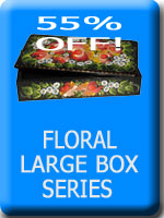 Black Lacquer  Large Floral Box