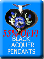 SAPFIR Black Lacquer Pendants