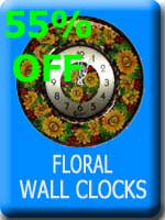 Sapfir Handpainted Black Lacquer Wall Clocks