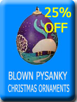 Ukrainian Pysanky Christmas Ornament Eggs