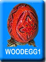 Painted Wood Ukrainian Eggs