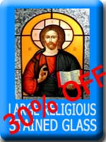 Large Religious Stained Glass Art