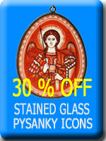 Large Stained Glass Pysanky Icons